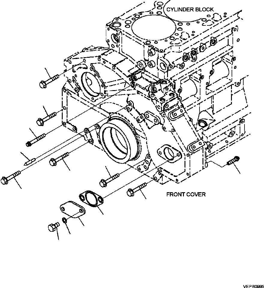 HM300-0E VEPB0995 2109-B7A5 FRONT COVER MOUNTING AND POINTER