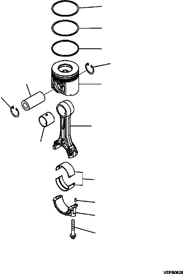 HM300-0E VEPB0828 2126-B7A1 PISTON AND CONNECTING ROD