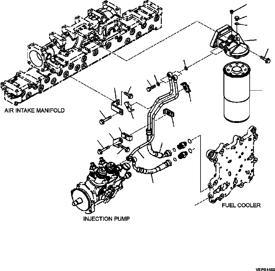 Part |$66. FUEL FILTER AND PIPING 1-3/8 THREAD [A4106-B7B1]