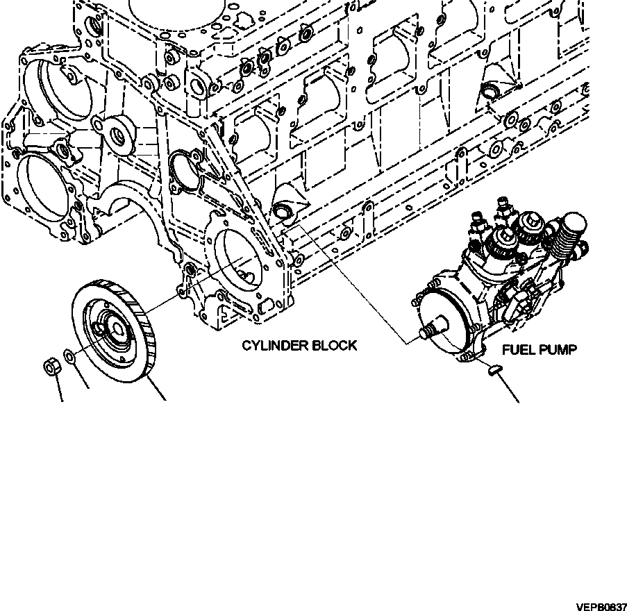 HM300-0E VEPB0837 4123-B7A1 FUEL PUMP DRIVE