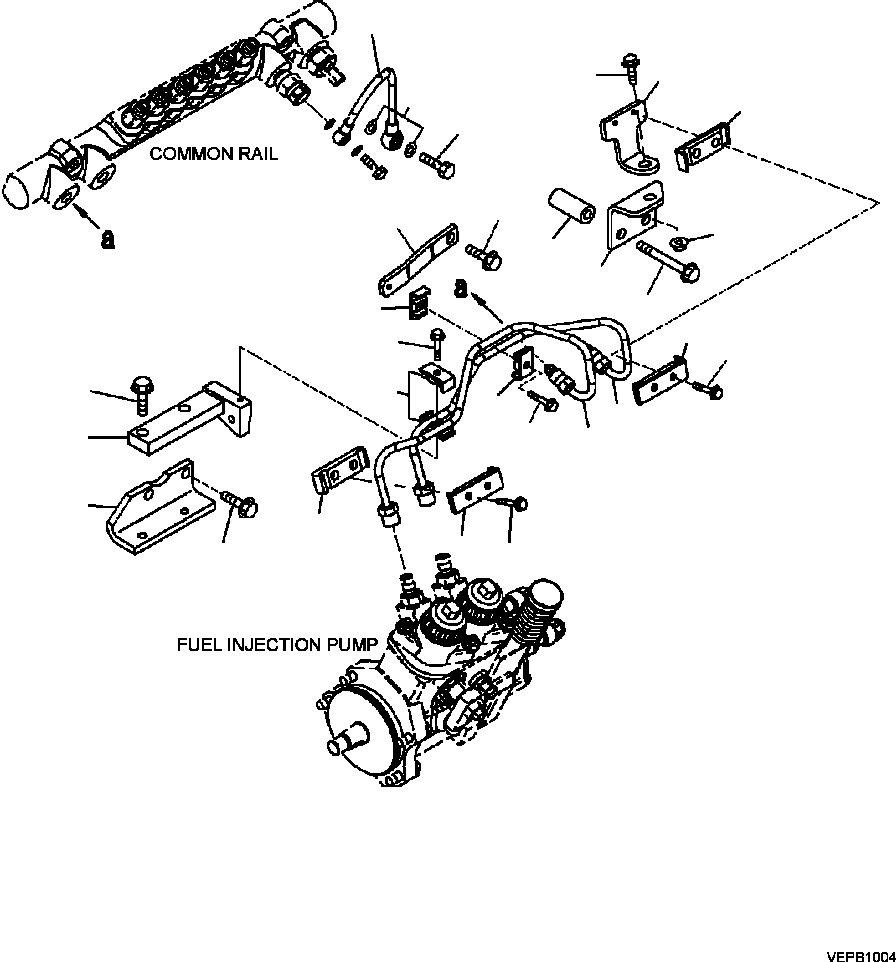 Part |$82. FUEL PUMP AND COMMON RAIL RETURN PIPING [A4999-B7A7]