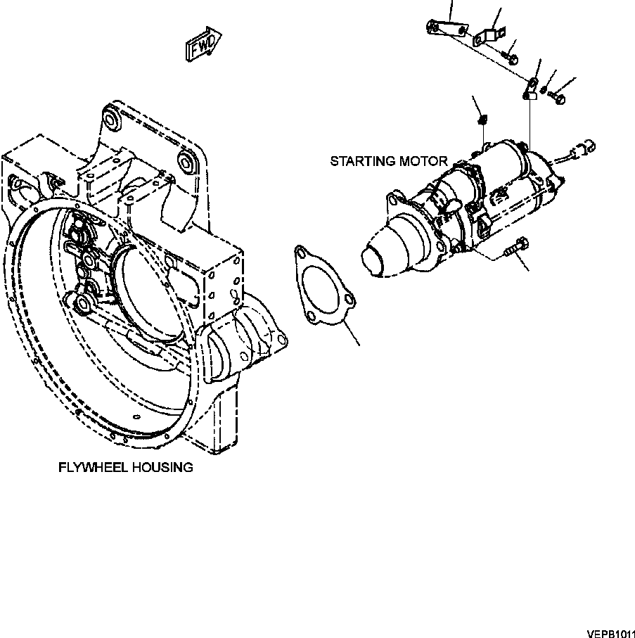 Part |$100. STARTING MOTOR MOUNTING [A6106-B7A2]