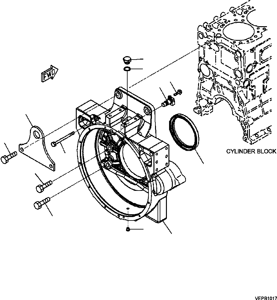 Part |$118. FLYWHEEL HOUSING [A8106-B7A2]