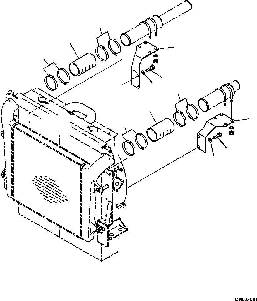 HM300-0E CM003561 0110-04A0 AIR INTAKE PIPING