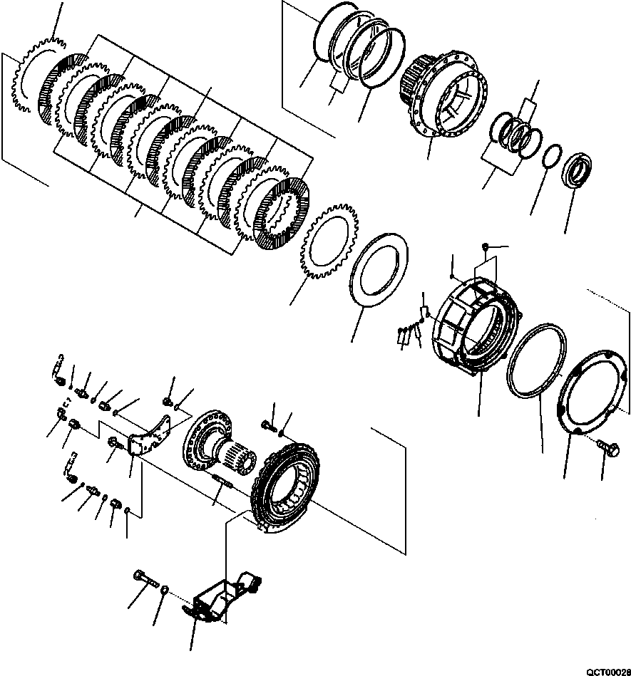 Part |$42. FINAL DRIVE AND BRAKE L.H. FRONT HUB [F3360-02A0]