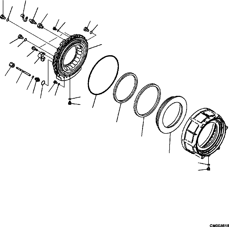 Part |$44. FINAL DRIVE AND BRAKE L.H. FRONT BRAKE CYLINDER [F3360-03A0]