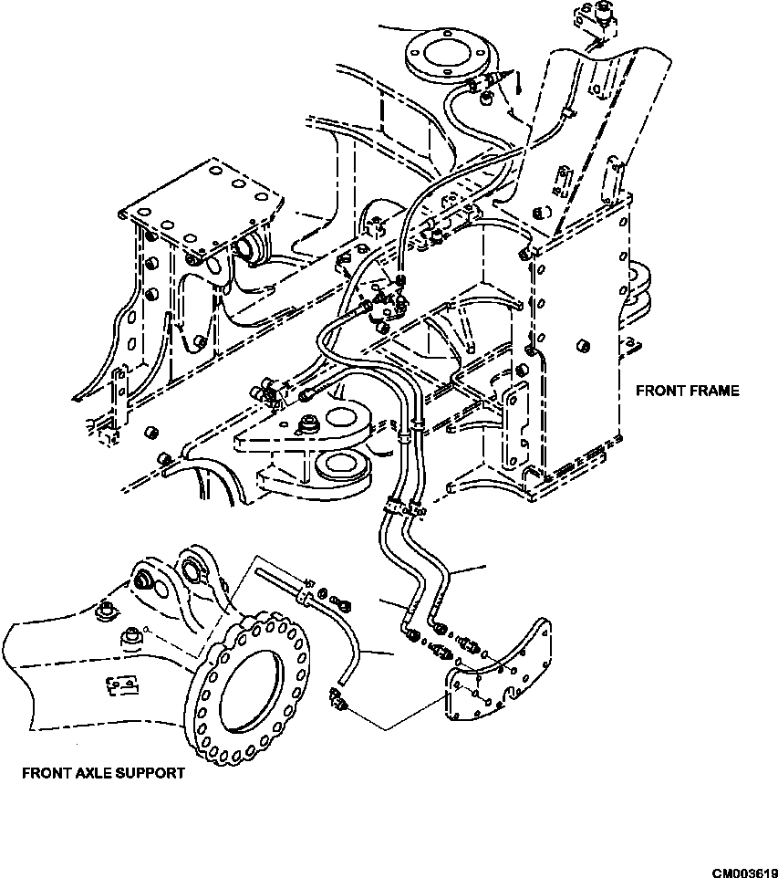 Part |$46. FINAL DRIVE AND BRAKE L.H. FRONT PIPING [F3360-04A0]