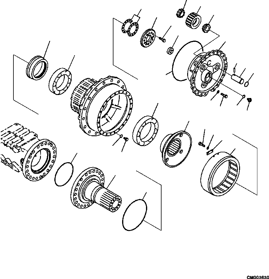 Part |$66. FINAL DRIVE AND BRAKE L.H. CENTER [F3450-05A0]