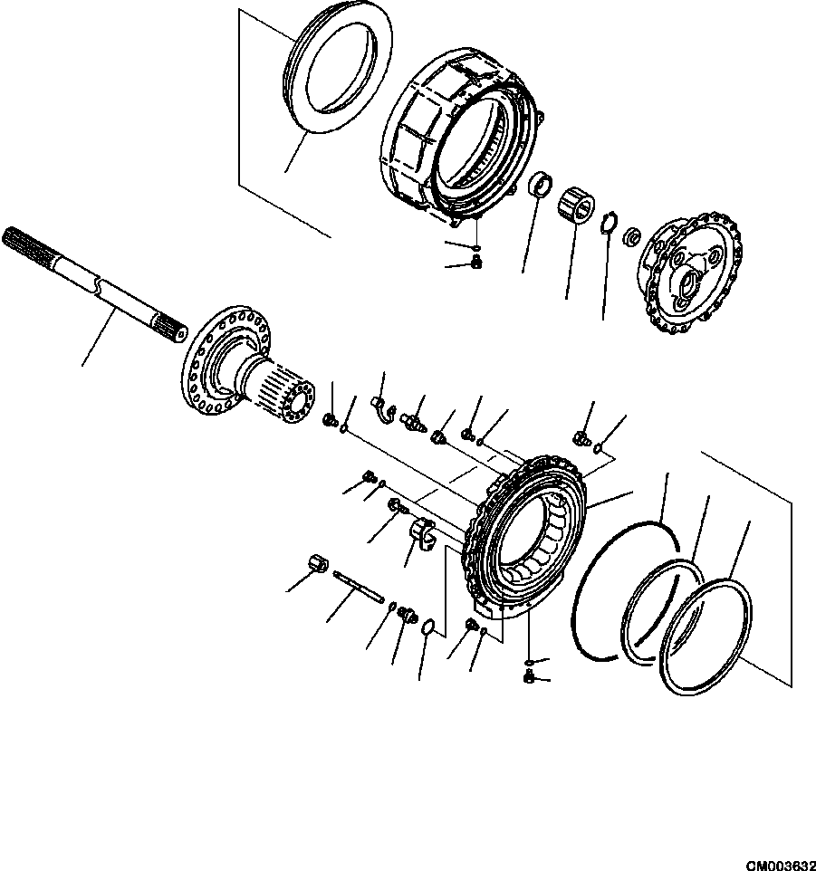 Part |$68. FINAL DRIVE AND BRAKE L.H. CENTER BRAKE CYLINDER [F3450-06A0]