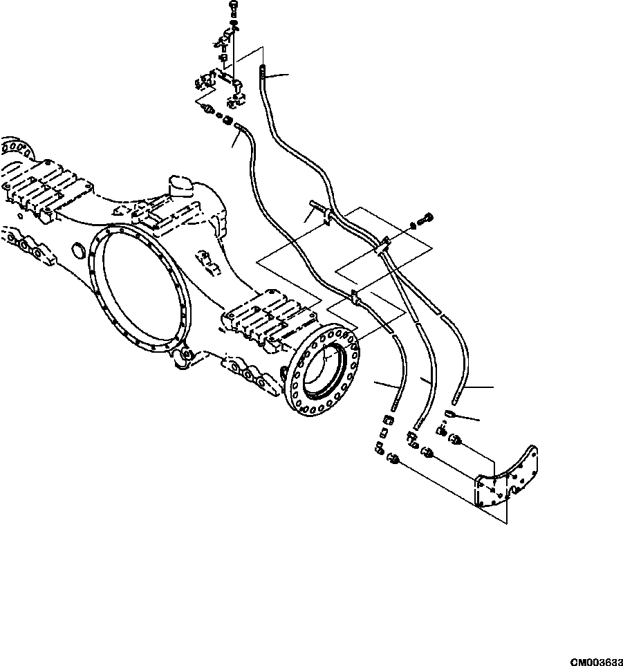 Part |$72. FINAL DRIVE AND BRAKE L.H. CENTER BRAKE PIPING [F3450-08A0]