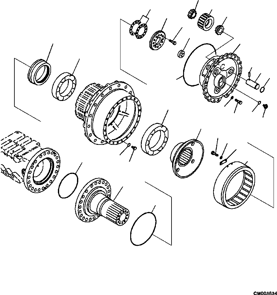 Part |$74. FINAL DRIVE AND BRAKE R.H. CENTER [F3450-09A0]