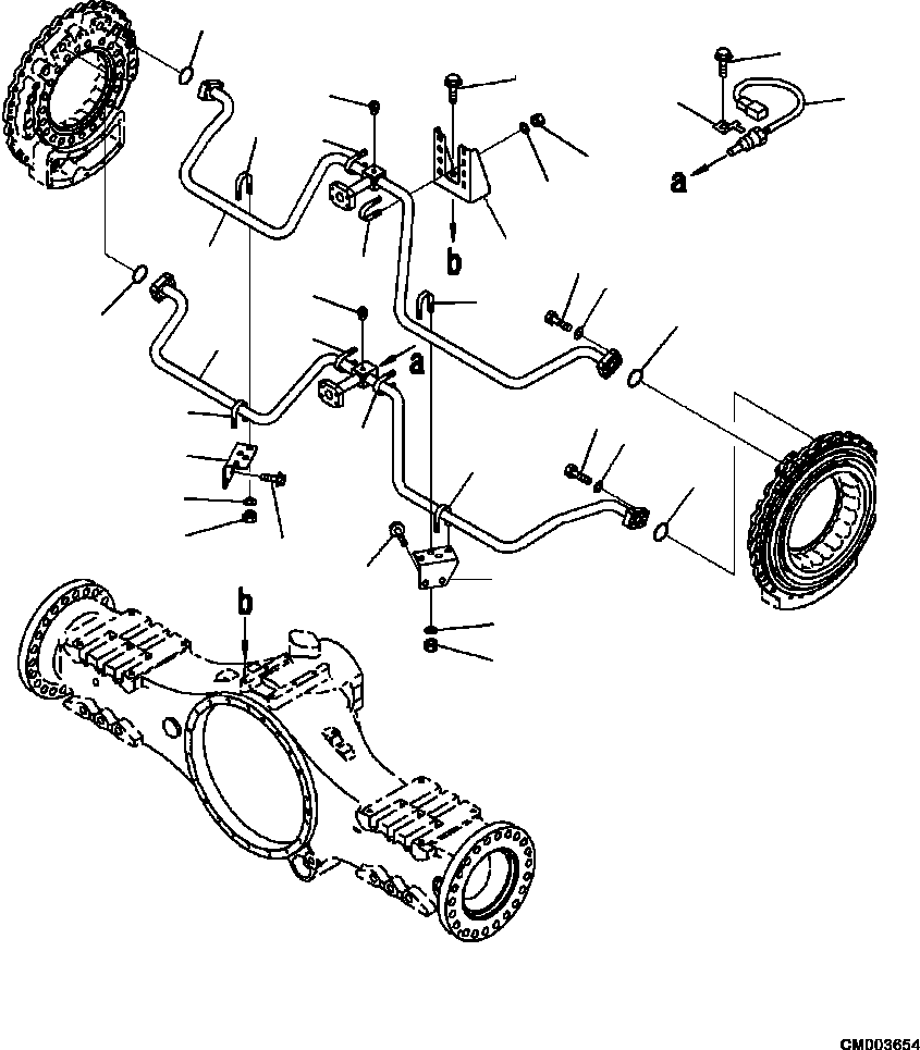 Part |$96. BRAKE OIL COOLING CIRCUIT CENTER (1/2) [F3455-07A0]