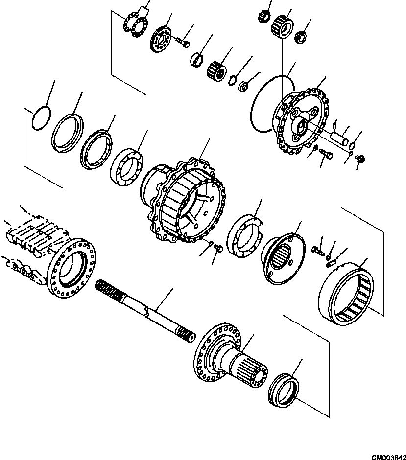 HM300-0E CM003642 3560-03A0 REAR AXLE FINAL DRIVE