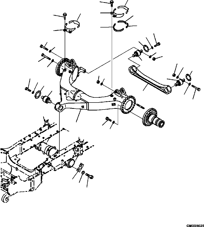 HM300-0E CM003625 3820-01A0 FRONT AXLE SUPPORT