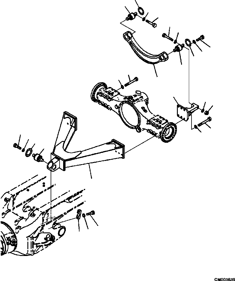 HM300-0E CM003639 3850-01A0 CENTER AXLE SUPPORT