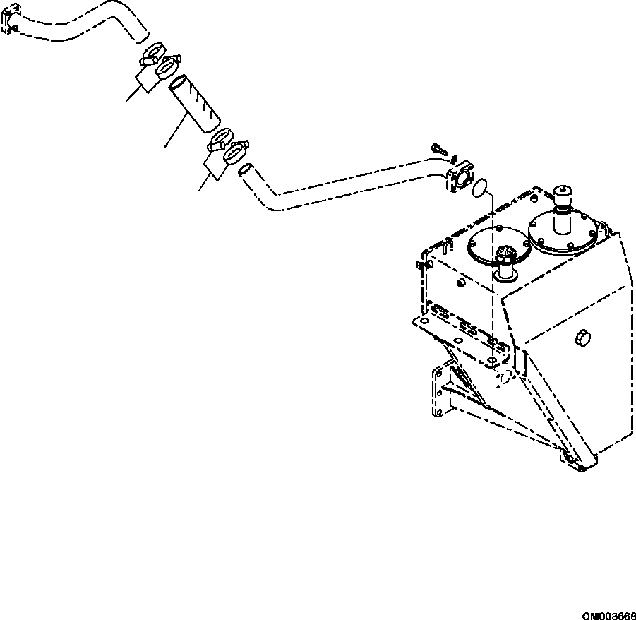 Part |$12. HYDRAULIC TANK FUEL TANK TO MAIN PUMP [H0110-09A0]