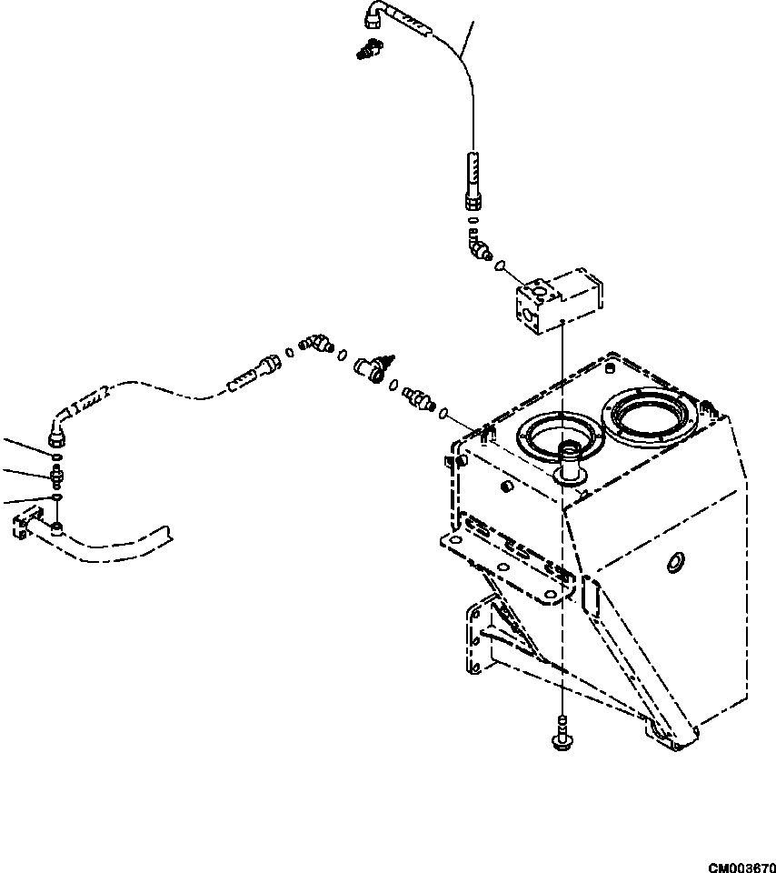 HM300-0E CM003670 0110-11A0 HYDRAULIC TANK RETURN PIPING