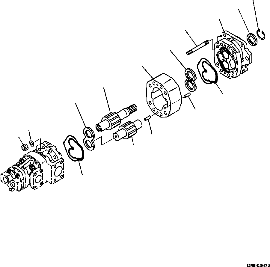 Part |$22. HYDRAULIC PUMP STEERING, HOIST AND PILOT - SDR100+25+SB6 (1/3) [H0210-01A0]