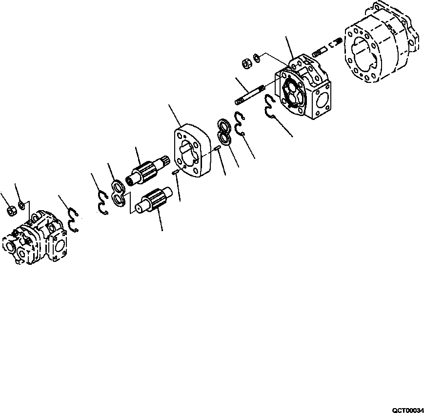 Part |$24. HYDRAULIC PUMP STEERING, HOIST AND PILOT - SDR100+25+SB6 (2/3) [H0210-02A0]