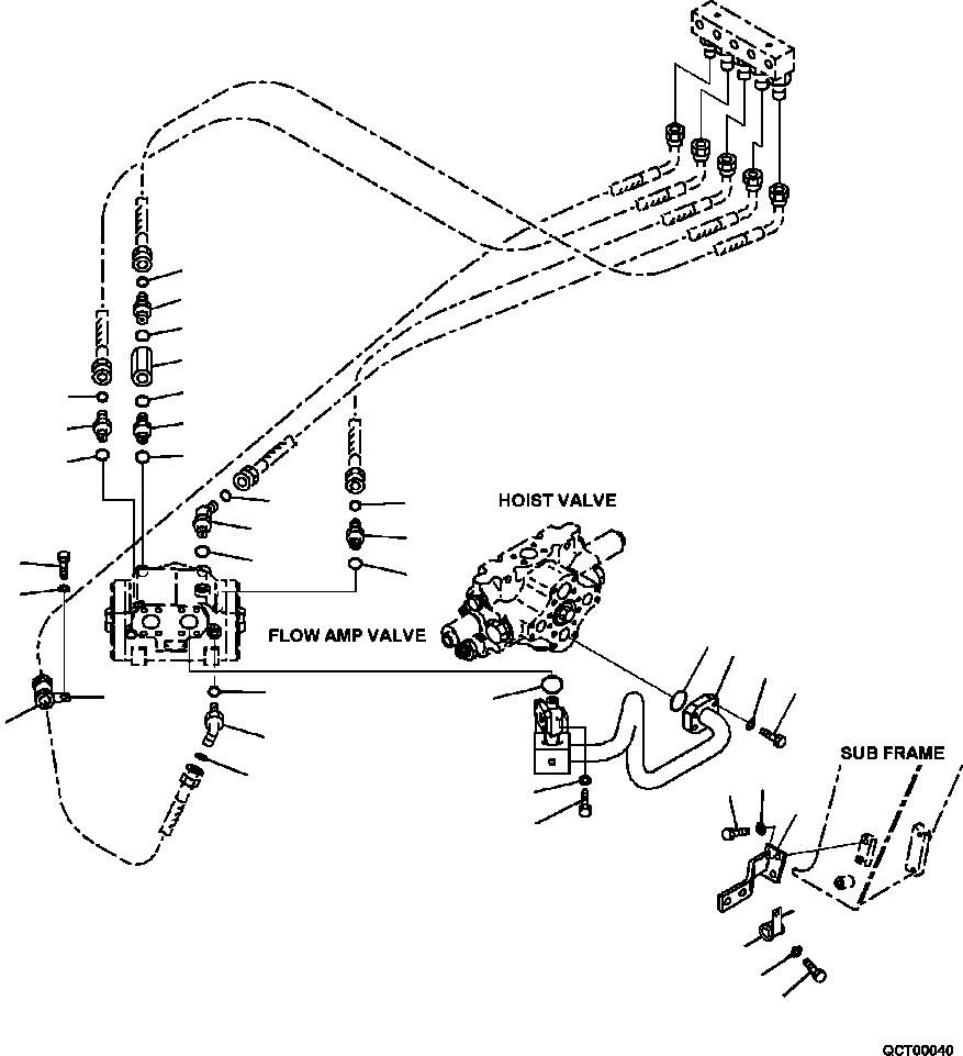 Part |$62. HYDRAUIC PIPING STEERING CYLINDER LINE (1/2) [H3410-07A0]