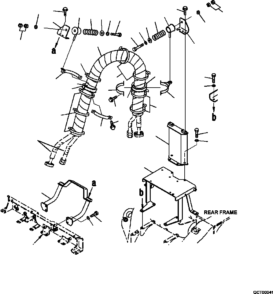 Part |$76. HYDRAULIC PIPING HOIST CYLINDER PIPING (MOUNTING) [H3410-11A0]