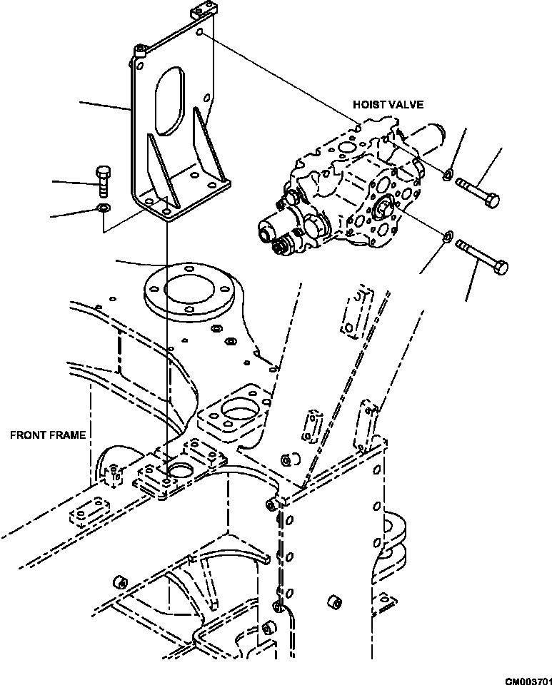 Part |$90. HYDRAULIC PIPING HOIST VALVE MOUNTING [H3410-15A0]