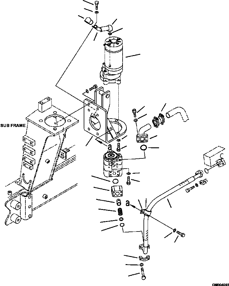 Part |$96. HYDRAULIC PIPING EMERGENCY STEERING MOUNTING AND PIPING [H3410-19A0]