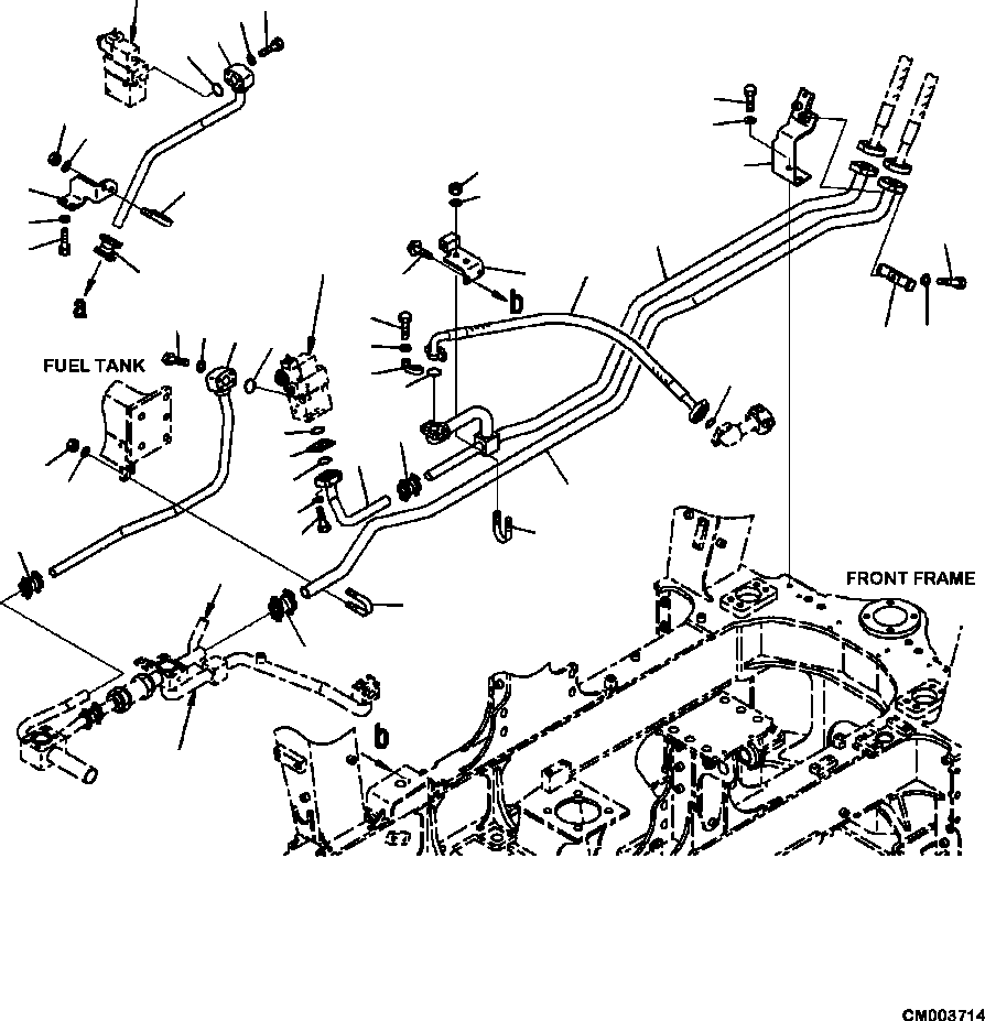 HM300-0E CM003714 3511-11A0 BRAKE PIPING LINE CONNECTIONS (3/5)