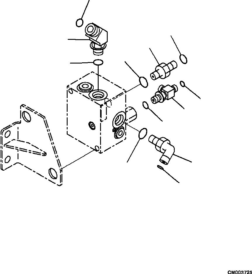 HM300-0E CM003725 3530-04A0 ACCUMULATOR CHARGE VALVE CONNECTIONS