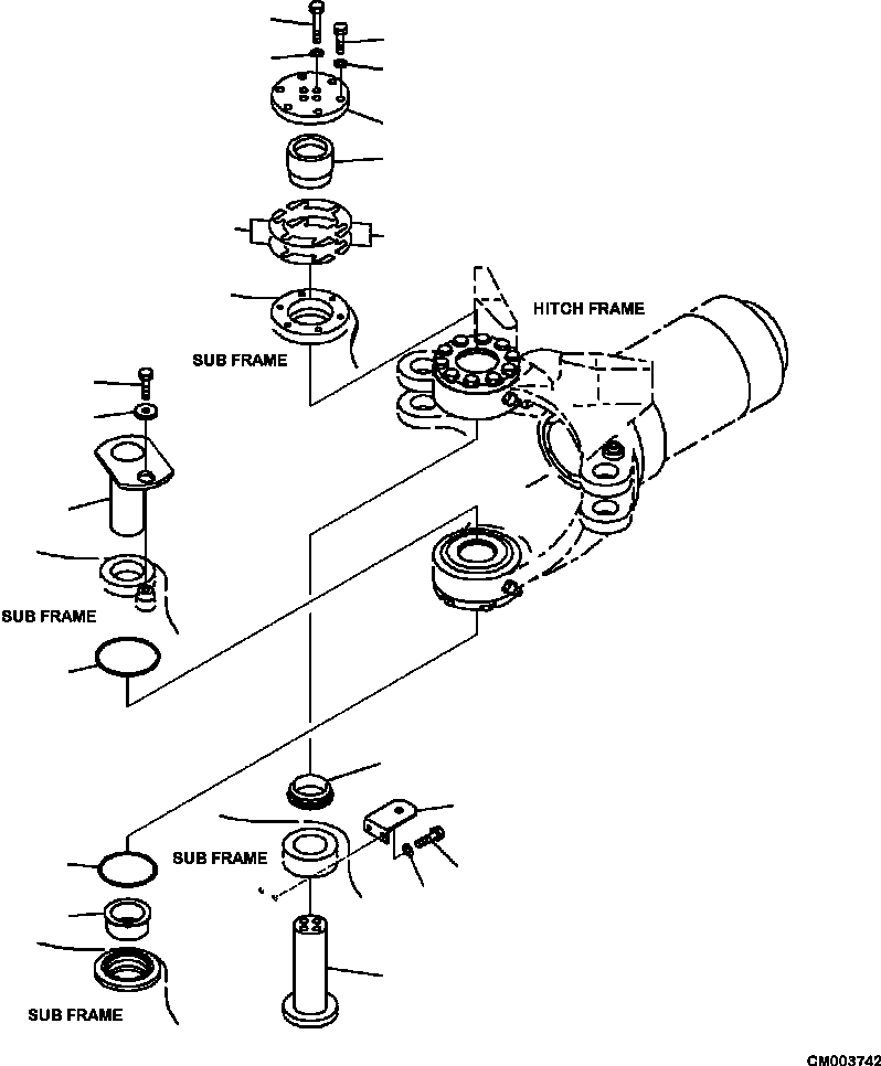 Part |$8. HITCH FRAME HINGE PIN [J3150-01A0]