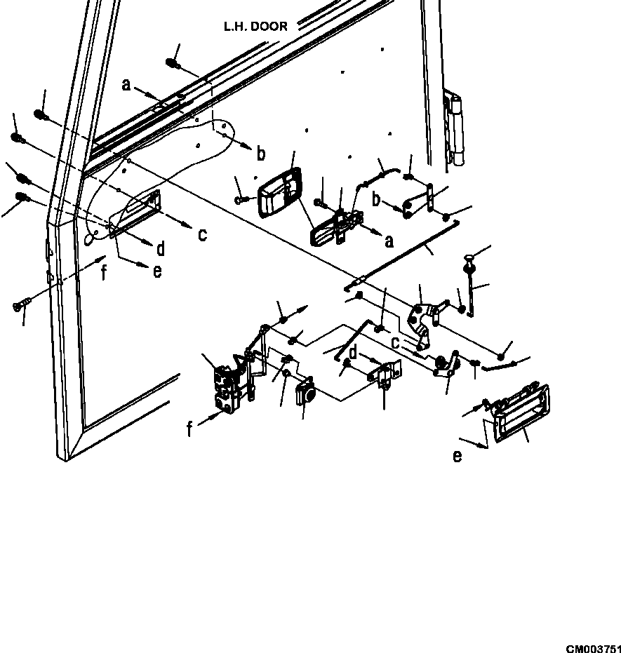 Part |$8. CAB L.H. DOOR LOCK (S/N  A11001-A11184 ) [K0200-03A0]