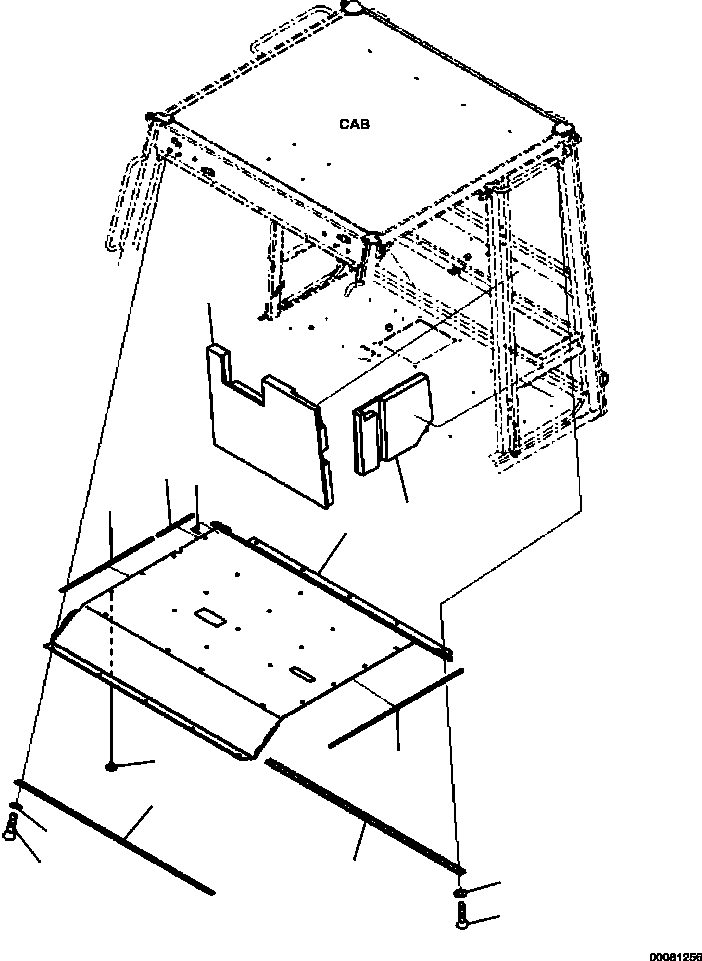 Part |$50. CAB ROOF PAD (S/N  A11185- ) [K0200-13A0A]