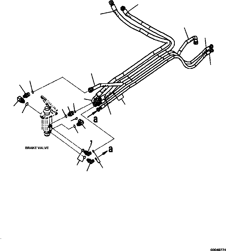 Part |$72. FLOOR BRAKE PIPING (S/N  A11185- ) [K0200-20A0]