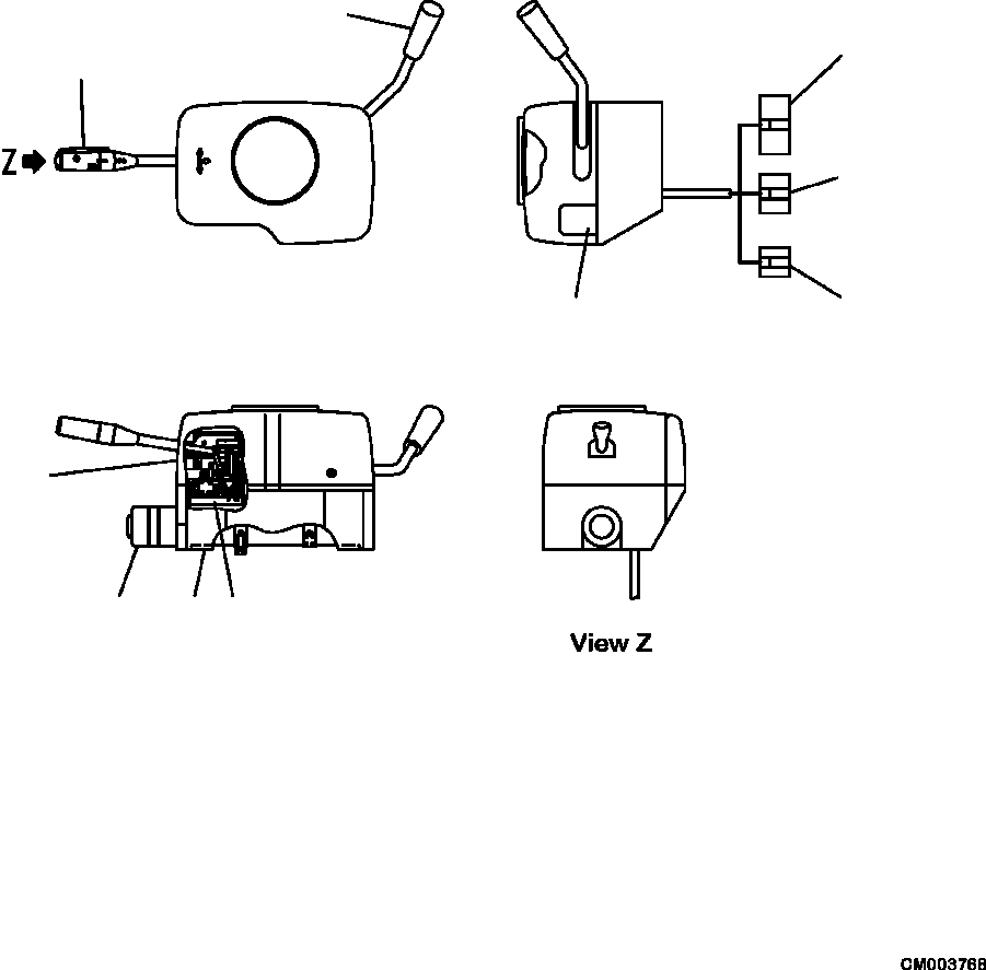 HM300-0E CM003768 0200-41A0 STEERING STEERING COLUMN SWITCH