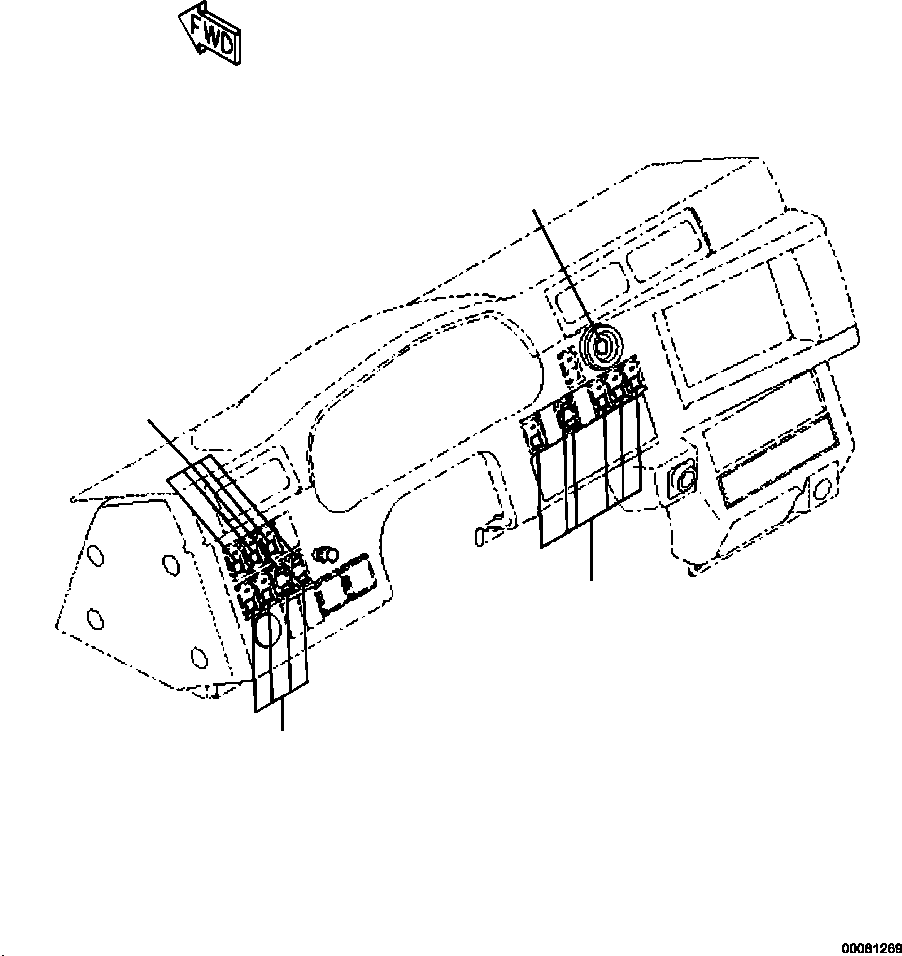 Part |$122. FLOOR MONITOR DECAL (S/N  A11185- ) [K0200-43A0]