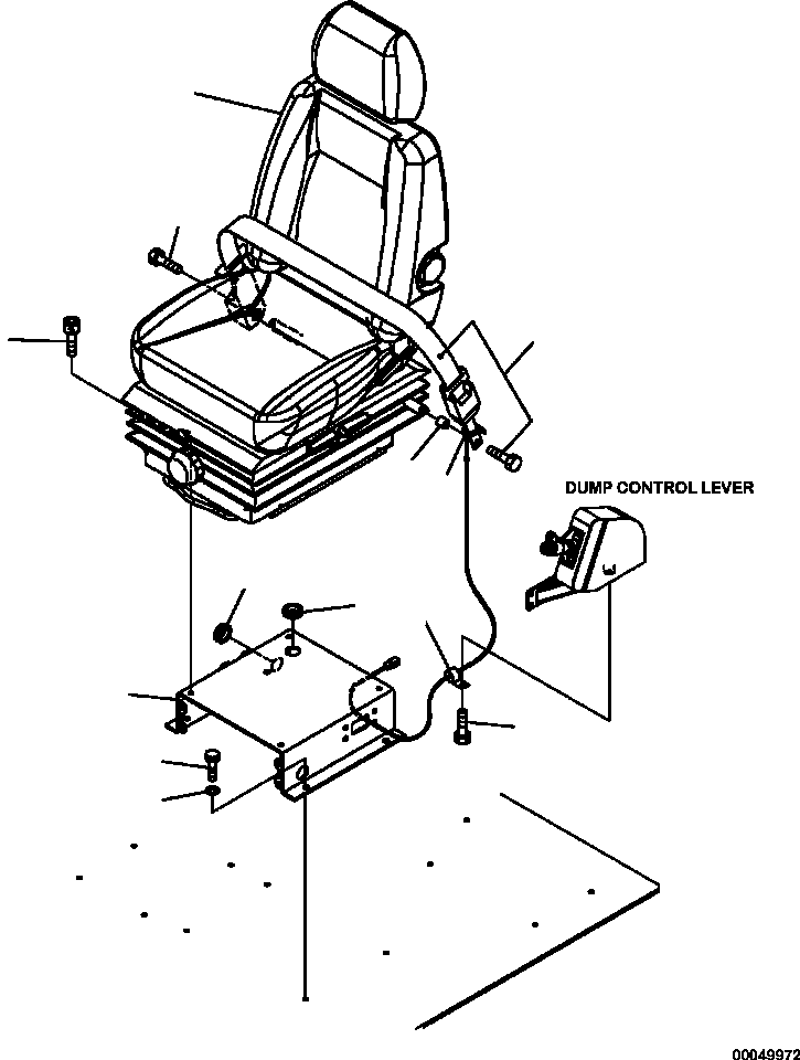 HM300-0E 00049972 0200-44A0 OPERATOR SEAT MOUNTING