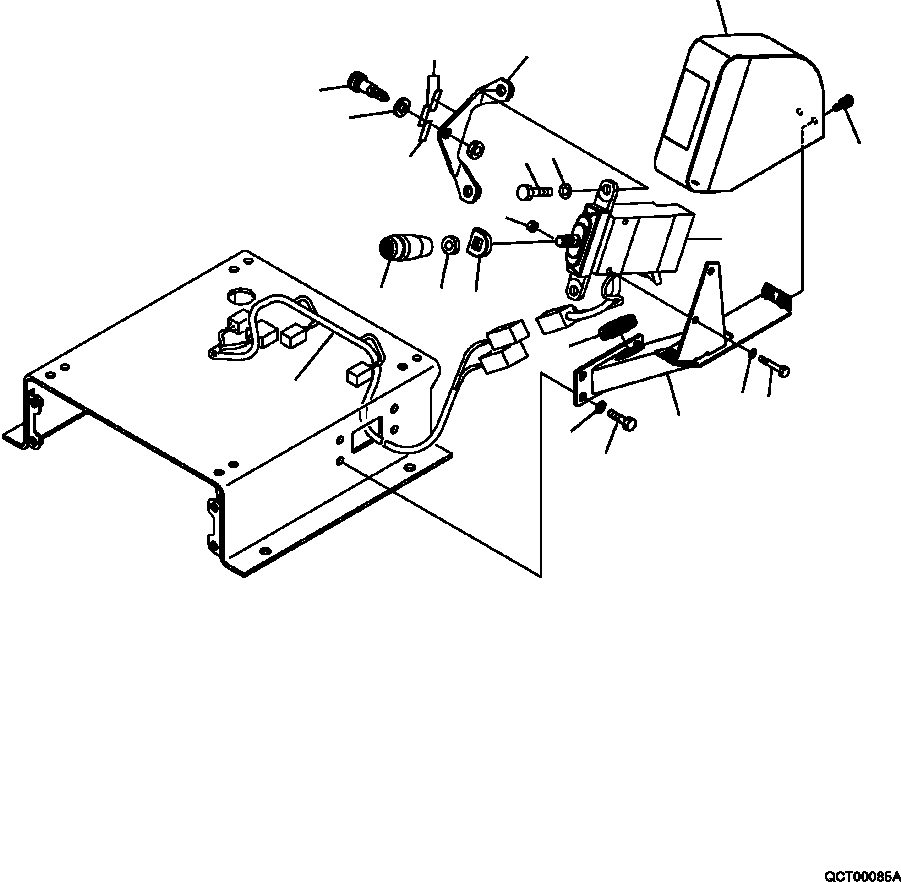 HM300-0E QCT00085A 0200-47A0 DUMP CONTROL LEVER (2/2)