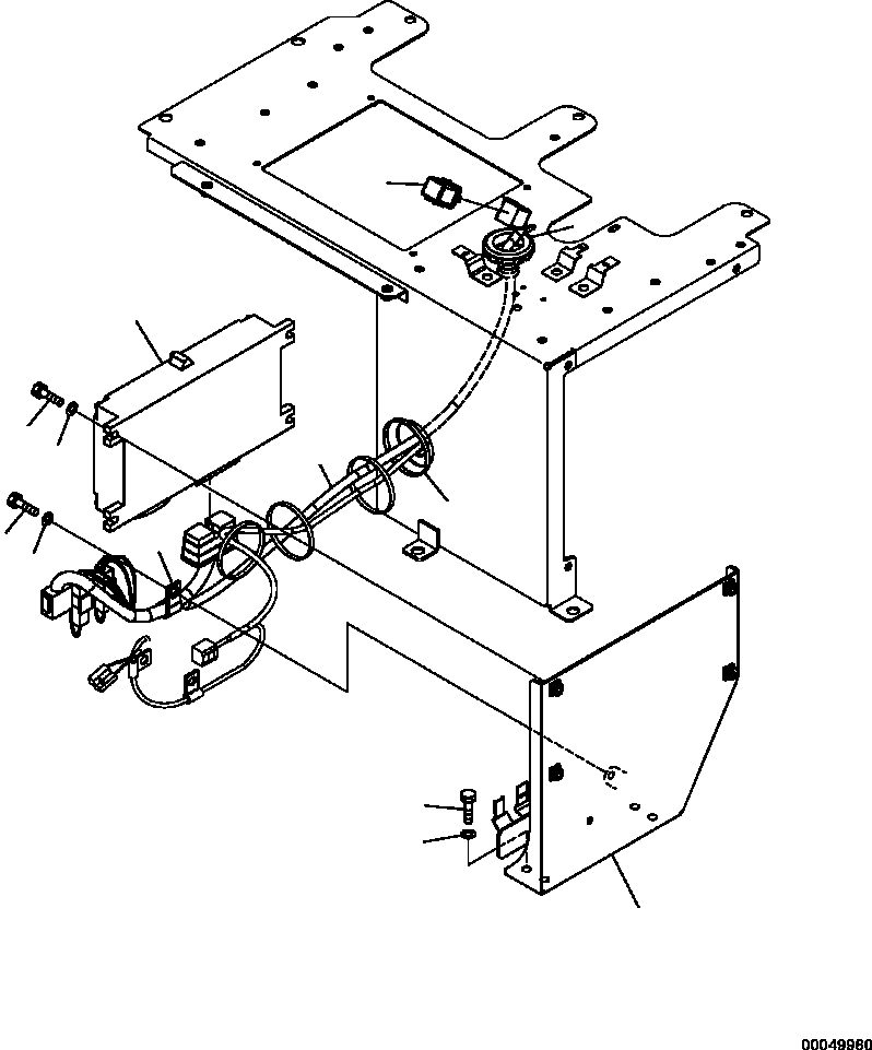 HM300-0E 00049980 0200-54A0 FLOOR KOMTRAX