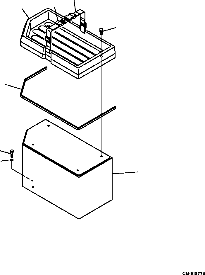 HM300-0E CM003776 0200-57A0 FLOOR REAR BOX (S/N A11001-A11184 )