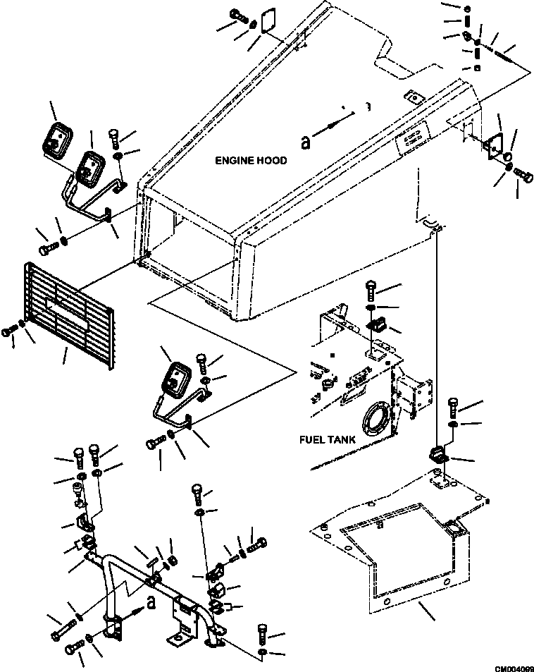 Part |$4. ENGINE HOOD MOUNTING (2/2) [M3141-02A0A]