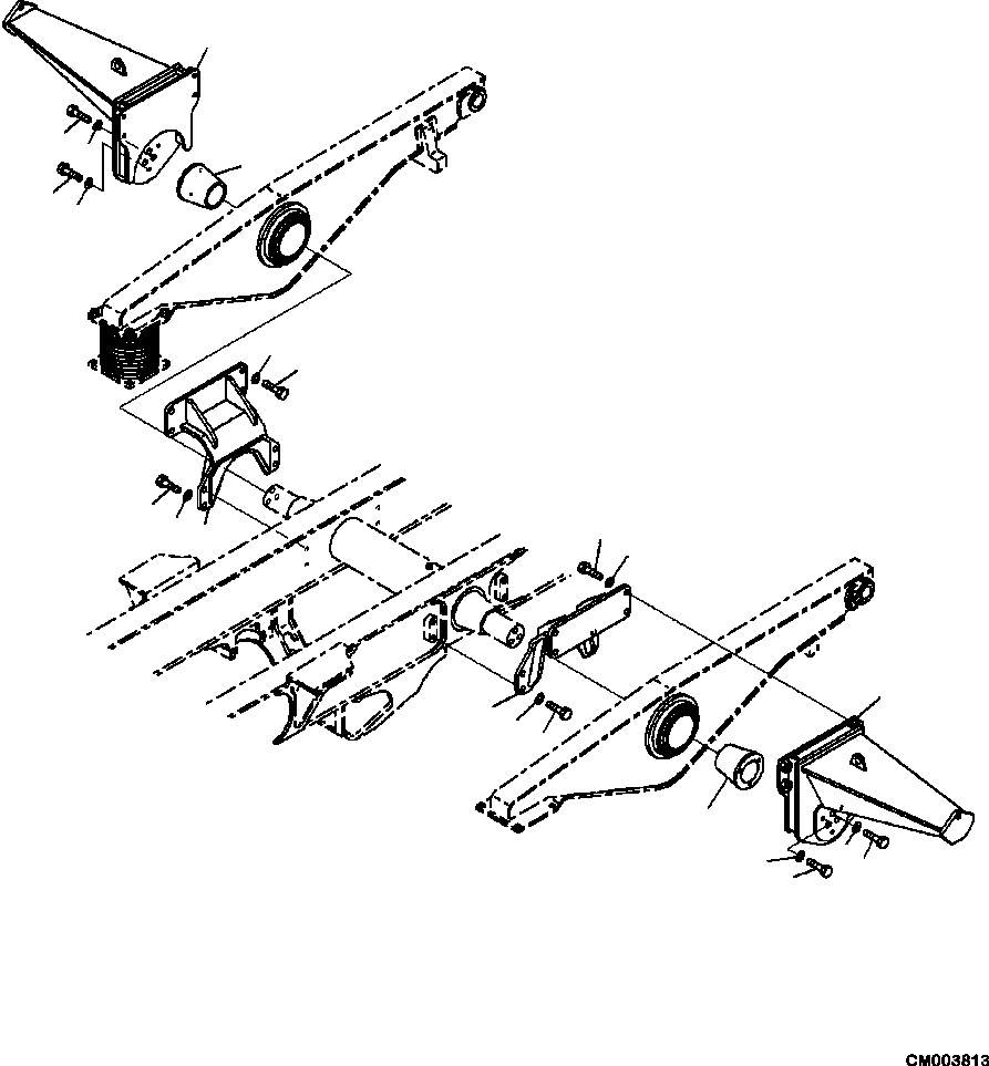 Part |$26. REAR SUSPENSION WITH TAIL GATE SHAFTS AND BRACKETS [S3300-05A0]