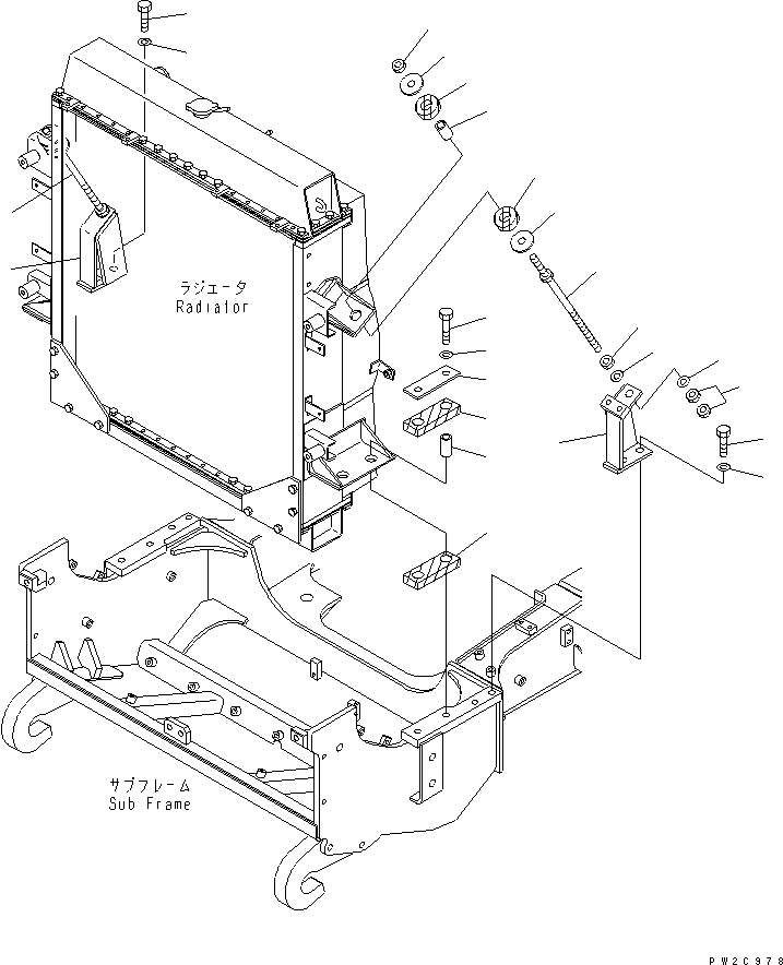 HM300-1R ADIATOR (MOUNTING PARTS)