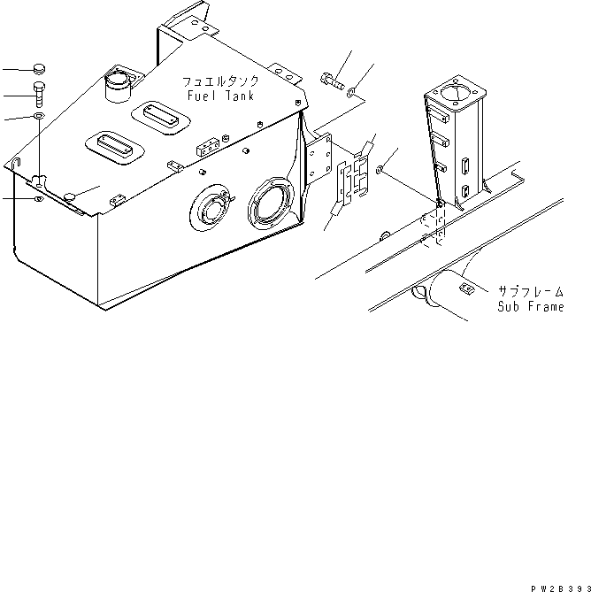 HM300-1R UEL TANK MOUNTING PARTS