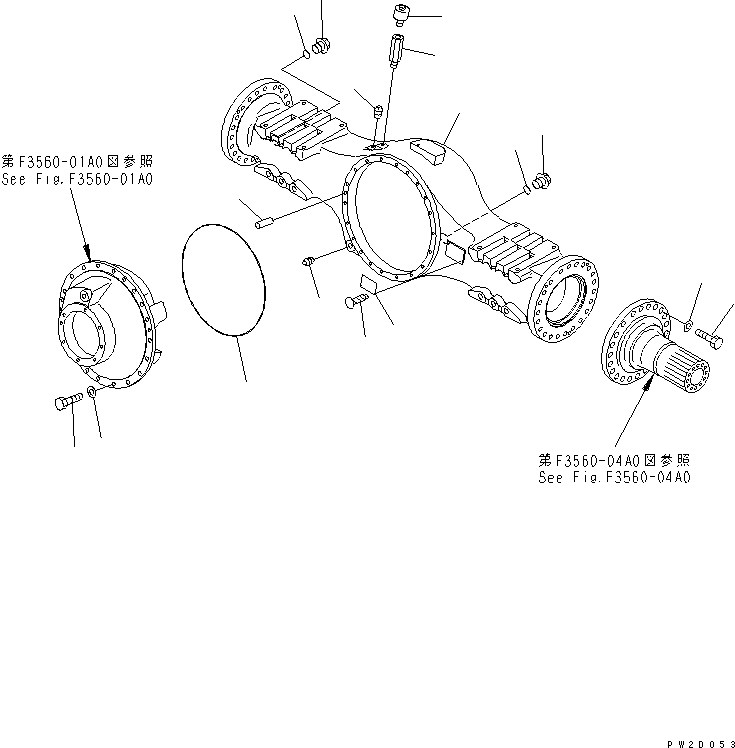 HM300-1R EAR AXLE (HOUSING AND RELATED PARTS)