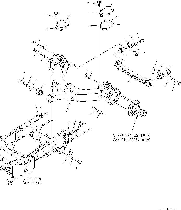 HM300-1R RONT AXLE SUPPORT