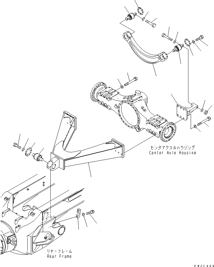 HM300-1R ENTER AXLE SUPPORT