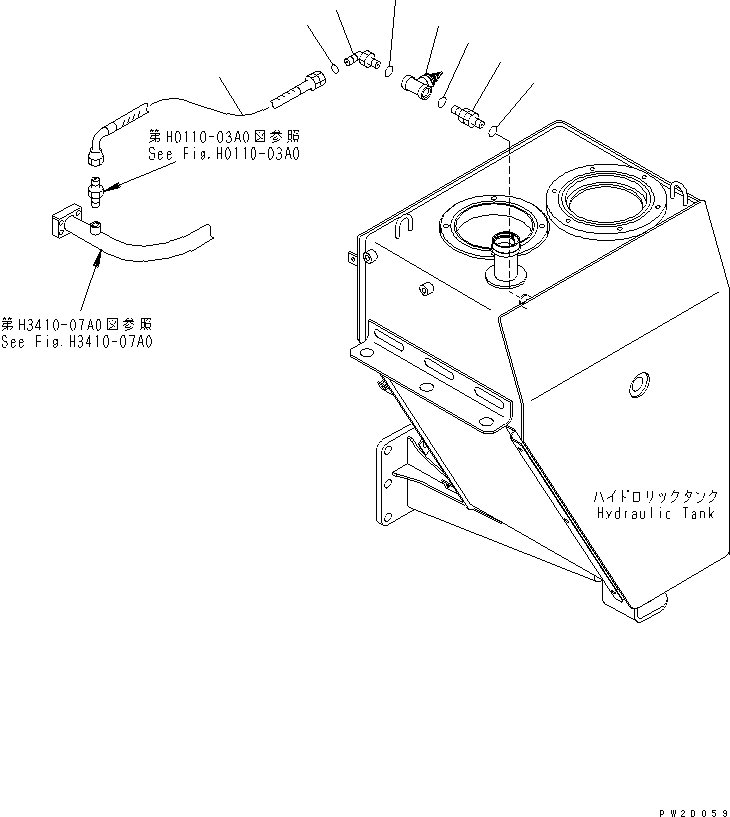 HM300-1R YDRAULIC PIPING (MANUAL DRAIN VALVE LINE)