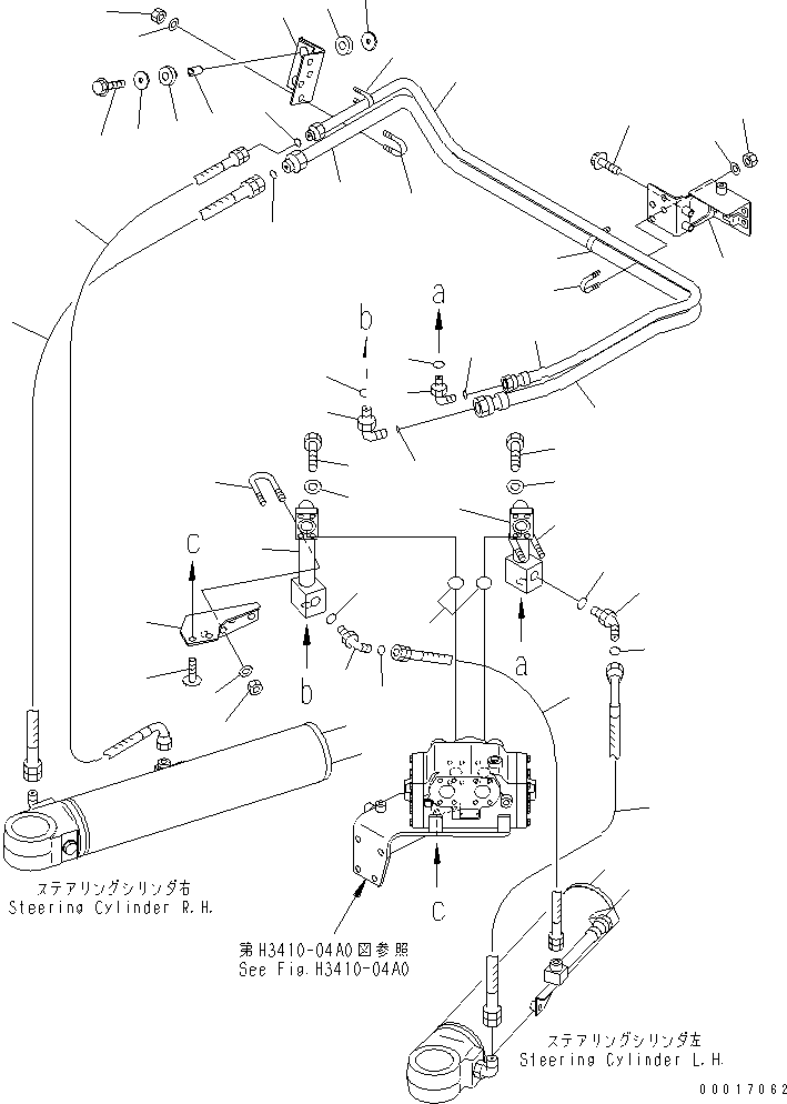 Part 240. HYDRAULIC PIPING (STEERING CYLINDER LINE¤ 2/2) [H3410-06A0]