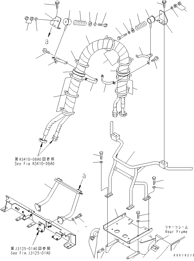 HM300-1R YDRAULIC PIPING (PIPING MOUNTING PARTS)(#1001-1021)