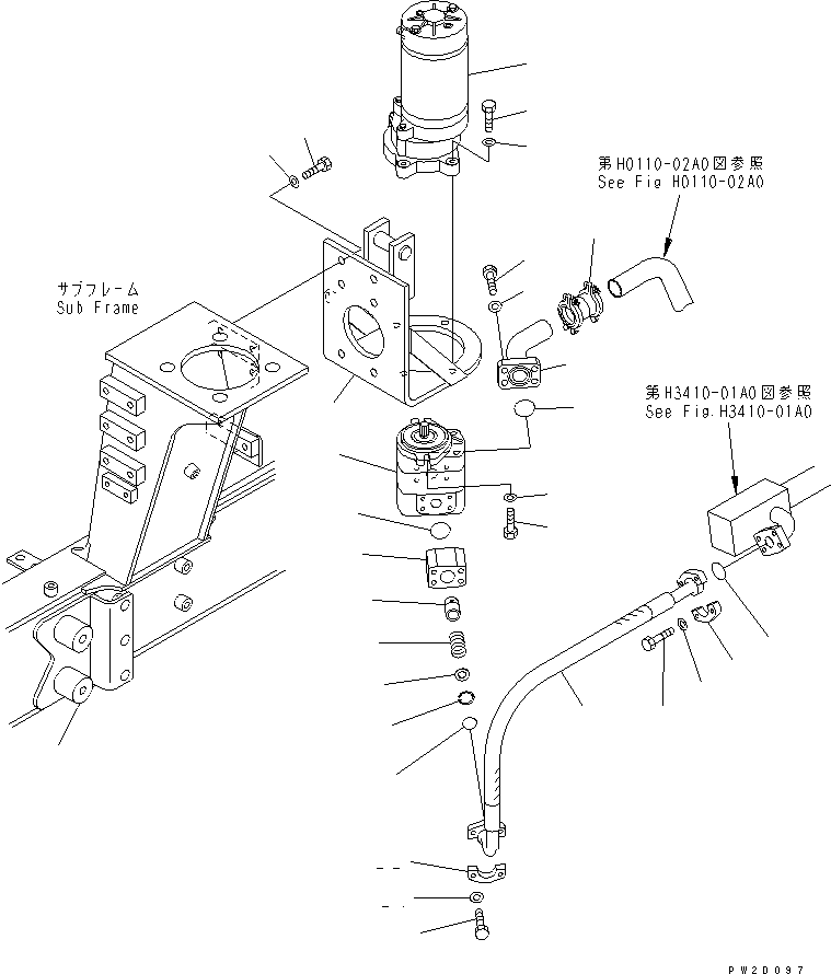 Part 300. HYDRAULIC PIPING (EMERGENCY STEERING LINE) [H3410-10A0]